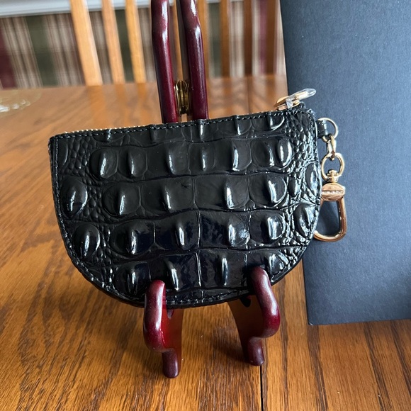 Brahmin Black Britt Melbourne Croc-Embossed Pouch / case. NEW condition - Picture 3 of 8